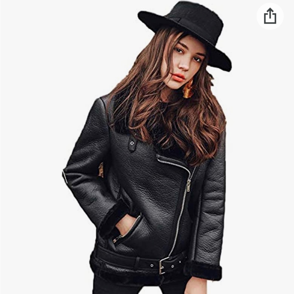 New Faux leather jacket size medium